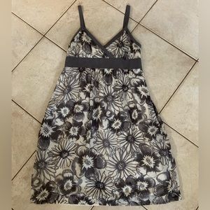 Vince Black and White Floral Dress
